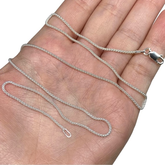 16” Popcorn Chain 925 Solid Sterling Silver Italy - Picture 5 of 5